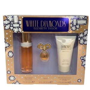 Elizabeth Taylor White Diamonds 3 Piece Fragrance Set EDT Parfum Body Lotion